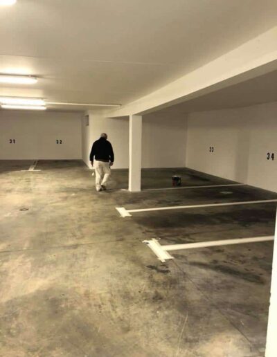 Peinture parking à Caen (Remise en était après incendie) - 2B Peinture