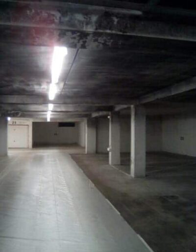 Avant Travaux de Peinture parking à Caen (Remise en était après incendie) - 2B Peinture