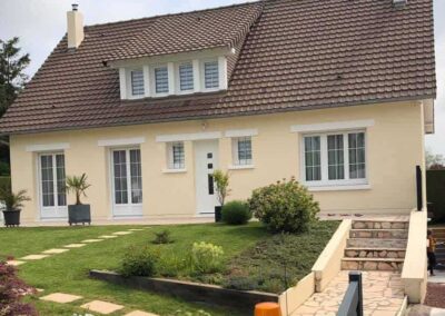 Ravalement taloché d'une maison à Caen (Epron) - 2B Peinture