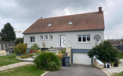 Ravalement avec réparation murale d&rsquo;une maison à Carpiquet