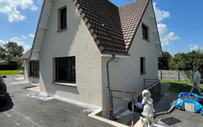 Ravalement taloché d&rsquo;une maison à Fontaine Etoupefour